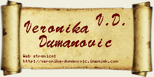 Veronika Dumanović vizit kartica